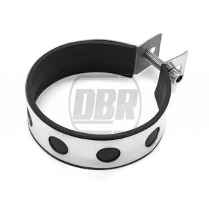 Exhaust Silencer Bracket Clamp - Round - Black
