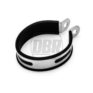 Exhaust Silencer Bracket Clamp - Oval - Black