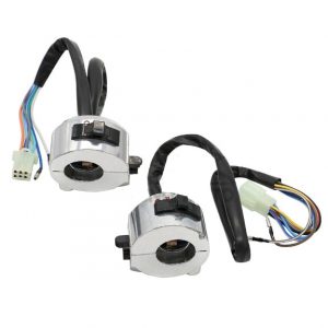 Dual Cafe Racer Bar Control - Lights Horn Turn Electric-Start