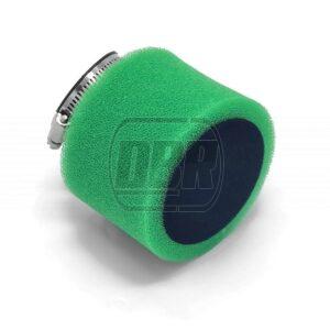 Air Filter - Twin Foam - Angled - Green - 35mm