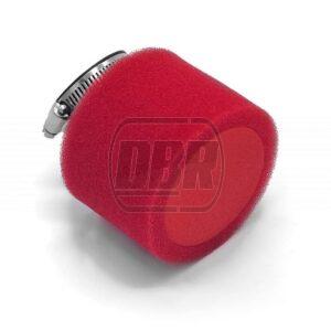 Air Filter - Twin Foam - Angled - Red - 48mm