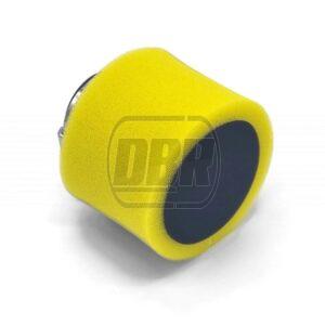 Air Filter - Twin Foam - Straight - Yellow - 38mm