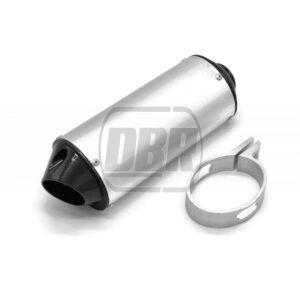 Exhaust Silencer - 38mm - Silver
