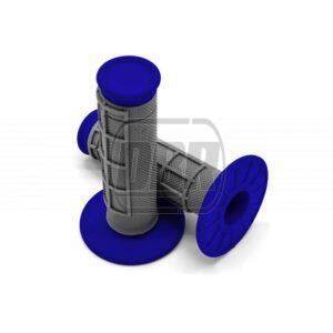 Handlebar Grips - Half Waffle - Grey/Blue