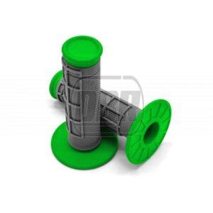 Handlebar Grips - Half Waffle - Grey/Green
