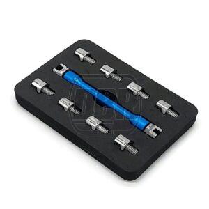 Motorcycle Spoke Wrench Set - Blue