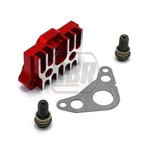 Oil Cooler Take Off Plate - CNC - Red